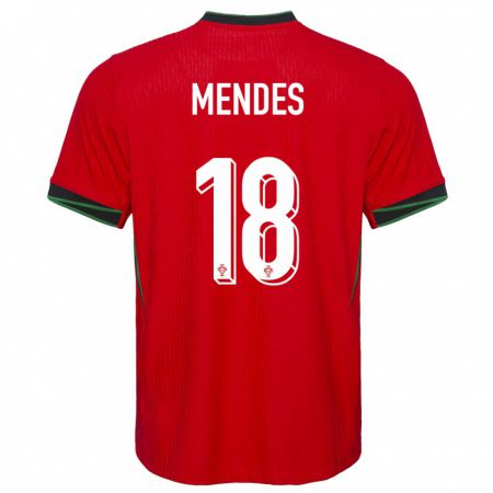 Kandiny Kinderen Portugal Carolina Mendes #18 Rood Thuisshirt Thuistenue 24-26 T-Shirt België