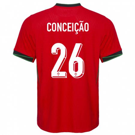 Kandiny Kinder Portugal Francisco Conceicao #26 Rot Heimtrikot Trikot 24-26 T-Shirt Österreich