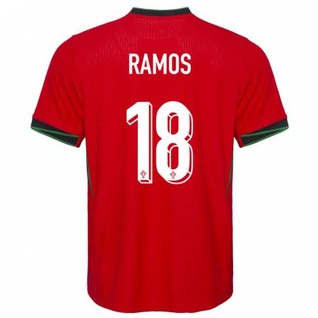 Kandiny Kinderen Portugal Goncalo Ramos #18 Rood Thuisshirt Thuistenue 24-26 T-Shirt België