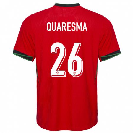 Kandiny Kinderen Portugal Eduardo Quaresma #26 Rood Thuisshirt Thuistenue 24-26 T-Shirt België