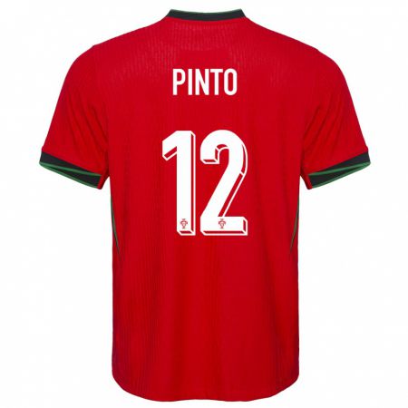 Kandiny Kinderen Portugal Diogo Pinto #12 Rood Thuisshirt Thuistenue 24-26 T-Shirt België