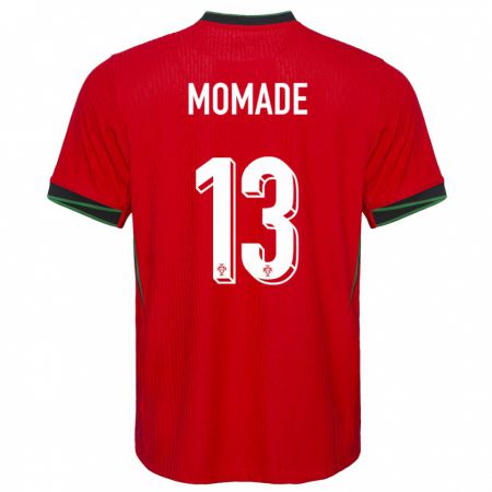 Kandiny Kinderen Portugal Rayhan Momade #13 Rood Thuisshirt Thuistenue 24-26 T-Shirt België