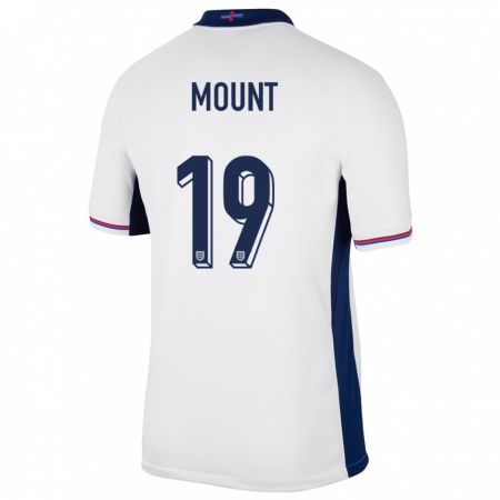 Kandiny Kinderen Engeland Mason Mount #19 Wit Thuisshirt Thuistenue 24-26 T-Shirt