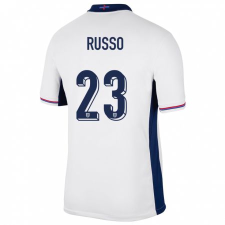 Kandiny Kinder England Alessia Russo #23 Weiß Heimtrikot Trikot 24-26 T-Shirt Österreich