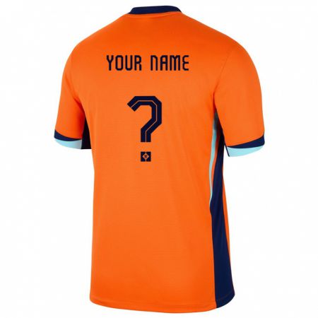 Kandiny Kinderen Nederland Uw Naam #0 Oranje Thuisshirt Thuistenue 24-26 T-Shirt België