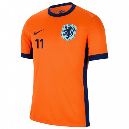 Kandiny Niño Camiseta Países Bajos Lieke Martens #11 Naranja 1ª Equipación 24-26 La Camisa