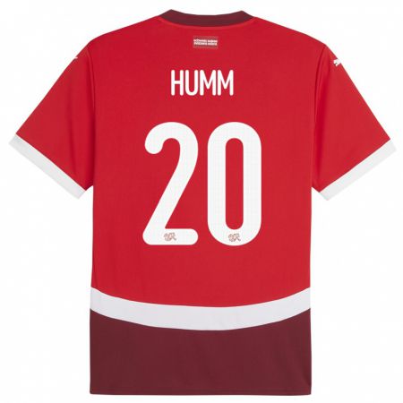 Kandiny Kinderen Zwitserland Fabienne Humm #20 Rood Thuisshirt Thuistenue 24-26 T-Shirt België