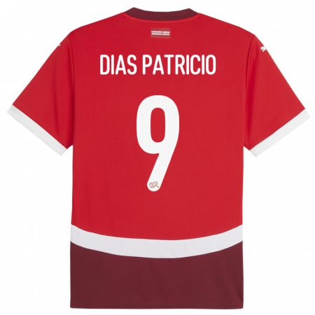 Kandiny Bambino Maglia Svizzera Alexandre Dias Patricio #9 Rosso Kit Gara Home 24-26 Maglietta