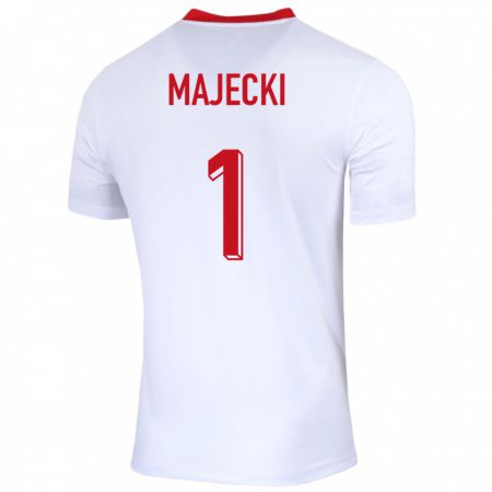 Kandiny Bambino Maglia Polonia Radoslaw Majecki #1 Bianco Kit Gara Home 24-26 Maglietta