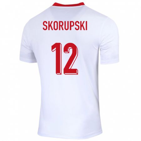 Kandiny Kinderen Polen Lukasz Skorupski #12 Wit Thuisshirt Thuistenue 24-26 T-Shirt