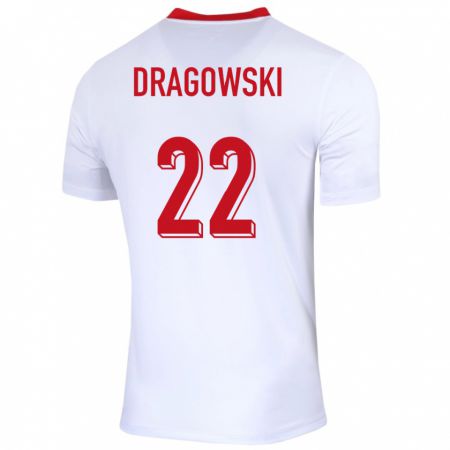 Kandiny Bambino Maglia Polonia Bartlomiej Dragowski #22 Bianco Kit Gara Home 24-26 Maglietta