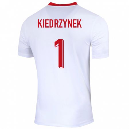 Kandiny Kinderen Polen Katarzyna Kiedrzynek #1 Wit Thuisshirt Thuistenue 24-26 T-Shirt België