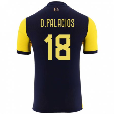 Kandiny Kinderen Ecuador Diego Palacios #18 Geel Thuisshirt Thuistenue 24-26 T-Shirt België