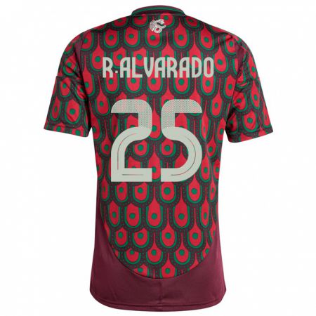 Kandiny Bambino Maglia Messico Roberto Alvarado #25 Marrone Kit Gara Home 24-26 Maglietta