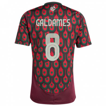 Kandiny Bambino Maglia Messico Benjamin Galdames #8 Marrone Kit Gara Home 24-26 Maglietta