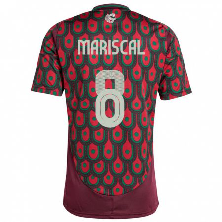 Kandiny Bambino Maglia Messico Salvador Mariscal #8 Marrone Kit Gara Home 24-26 Maglietta