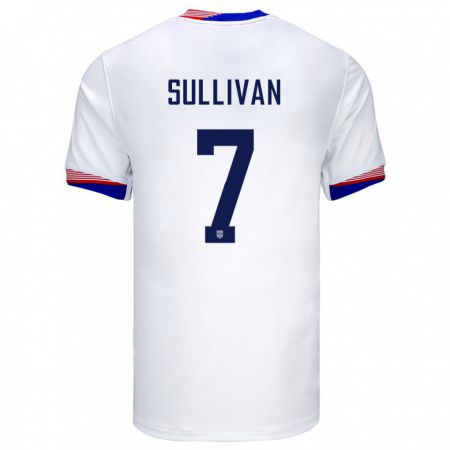 Kandiny Kinder Vereinigte Staaten Quinn Sullivan #7 Weiß Heimtrikot Trikot 24-26 T-Shirt Österreich