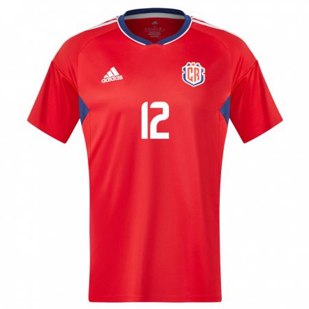 Kandiny Kinderen Costa Rica Shawn Johnson #12 Rood Thuisshirt Thuistenue 24-26 T-Shirt België