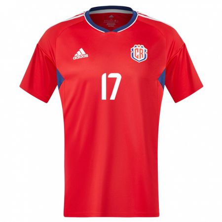 Kandiny Kinderen Costa Rica Michelle Montero #17 Rood Thuisshirt Thuistenue 24-26 T-Shirt