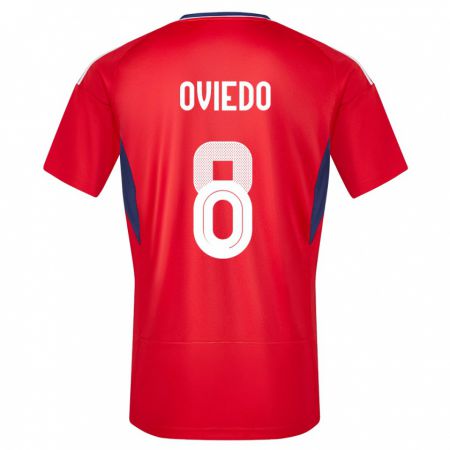 Kandiny Kinderen Costa Rica Bryan Oviedo #8 Rood Thuisshirt Thuistenue 24-26 T-Shirt