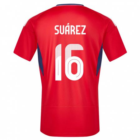 Kandiny Kinderen Costa Rica Aaron Suarez #16 Rood Thuisshirt Thuistenue 24-26 T-Shirt