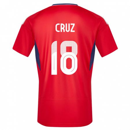 Kandiny Kinderen Costa Rica Aaron Cruz #18 Rood Thuisshirt Thuistenue 24-26 T-Shirt België