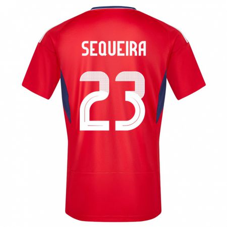 Kandiny Kinderen Costa Rica Patrick Sequeira #23 Rood Thuisshirt Thuistenue 24-26 T-Shirt België