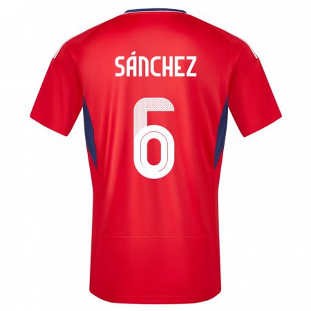 Kandiny Kinder Costa Rica Carol Sanchez #6 Rot Heimtrikot Trikot 24-26 T-Shirt Österreich