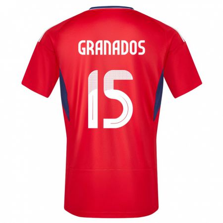 Kandiny Kinderen Costa Rica Cristin Granados #15 Rood Thuisshirt Thuistenue 24-26 T-Shirt België