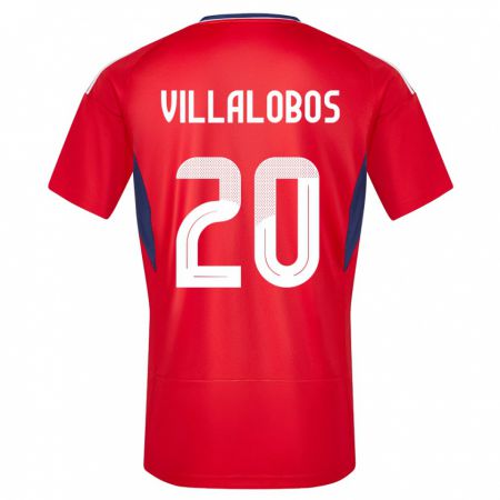 Kandiny Kinderen Costa Rica Fabiola Villalobos #20 Rood Thuisshirt Thuistenue 24-26 T-Shirt België