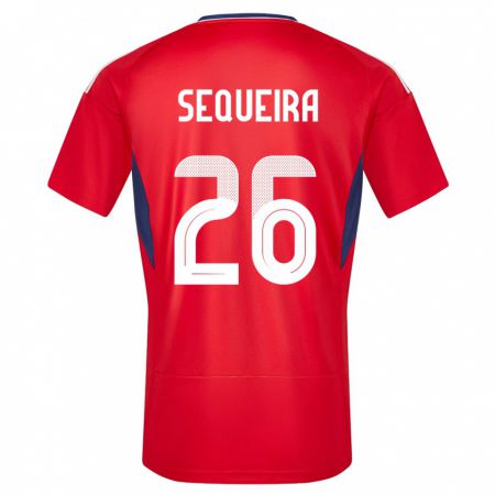 Kandiny Kinderen Costa Rica Douglas Sequeira #26 Rood Thuisshirt Thuistenue 24-26 T-Shirt België