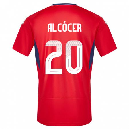 Kandiny Kinder Costa Rica Josimar Alcocer #20 Rot Heimtrikot Trikot 24-26 T-Shirt Österreich