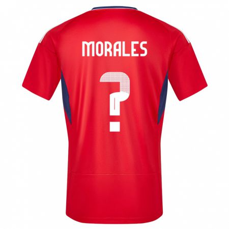 Kandiny Bambino Maglia Costa Rica Bryan Morales #0 Rosso Kit Gara Home 24-26 Maglietta