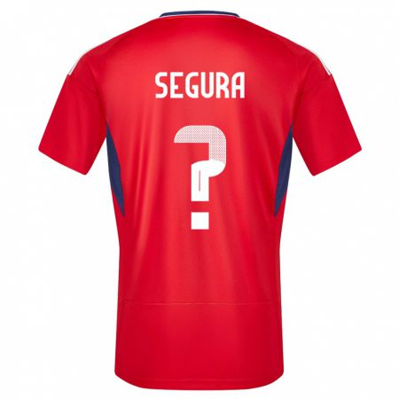 Kandiny Kinderen Costa Rica Oscar Segura #0 Rood Thuisshirt Thuistenue 24-26 T-Shirt België