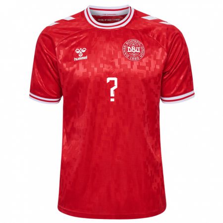 Kandiny Kinderen Denemarken Lucas Martin #0 Rood Thuisshirt Thuistenue 24-26 T-Shirt België