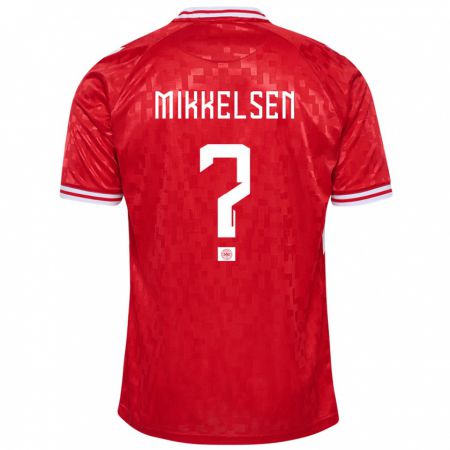 Kandiny Kinder Dänemark Sebastian Mikkelsen #0 Rot Heimtrikot Trikot 24-26 T-Shirt Österreich