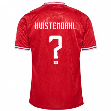 Kandiny Kinderen Denemarken Johan Hvistendahl #0 Rood Thuisshirt Thuistenue 24-26 T-Shirt België