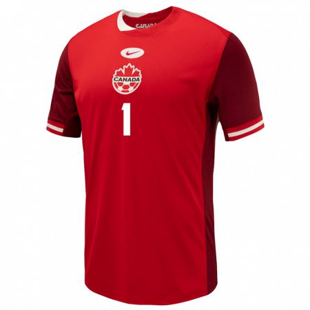 Kandiny Kinderen Canada Kailen Sheridan #1 Rood Thuisshirt Thuistenue 24-26 T-Shirt België