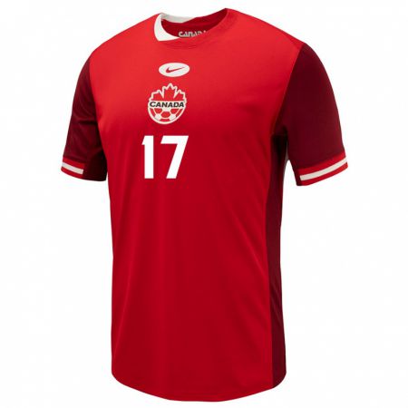 Kandiny Niño Camiseta Canadá Tajon Buchanan #17 Rojo 1ª Equipación 24-26 La Camisa