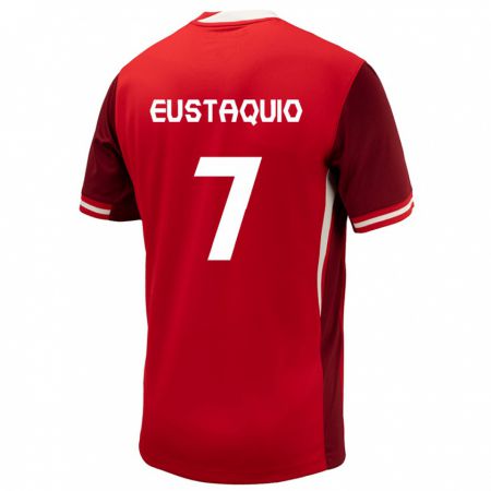 Kandiny Kinder Kanada Stephen Eustáquio #7 Rot Heimtrikot Trikot 24-26 T-Shirt Österreich