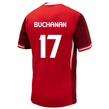 Kandiny Niño Camiseta Canadá Tajon Buchanan #17 Rojo 1ª Equipación 24-26 La Camisa