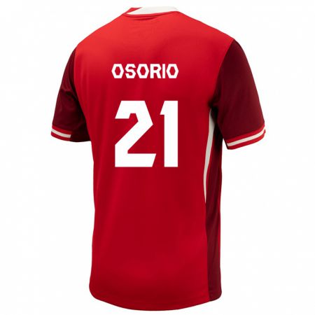 Kandiny Niño Camiseta Canadá Jonathan Osorio #21 Rojo 1ª Equipación 24-26 La Camisa