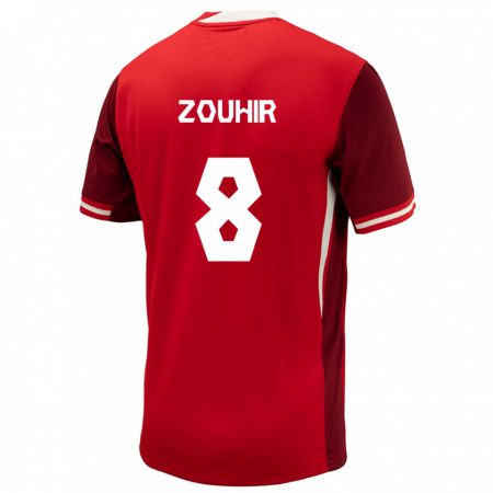 Kandiny Kinder Kanada Rida Zouhir #8 Rot Heimtrikot Trikot 24-26 T-Shirt Österreich