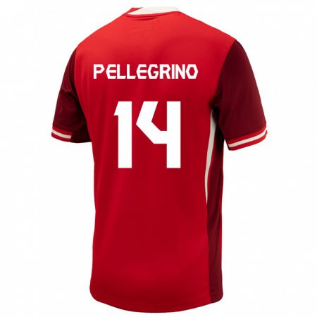 KandinyキッズカナダGabriel Pellegrino#14赤ホームシャツ24-26ジャージーユニフォーム