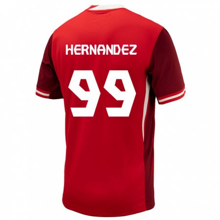 Kandiny Kinder Kanada Jeneva Hernandez Gray #99 Rot Heimtrikot Trikot 24-26 T-Shirt Österreich