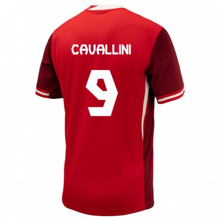 Kandiny Kinderen Canada Lucas Cavallini #9 Rood Thuisshirt Thuistenue 24-26 T-Shirt België