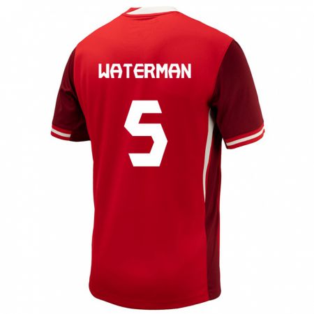 Kandiny Kinder Kanada Joel Waterman #5 Rot Heimtrikot Trikot 24-26 T-Shirt Österreich