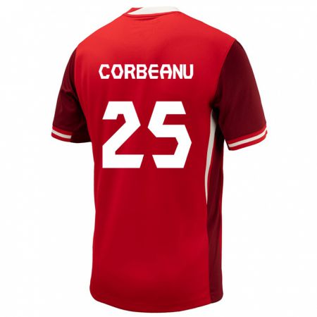 Kandiny Kinderen Canada Theo Corbeanu #25 Rood Thuisshirt Thuistenue 24-26 T-Shirt België