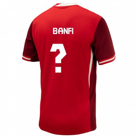 Kandiny Niño Camiseta Canadá Samuel Banfi #0 Rojo 1ª Equipación 24-26 La Camisa