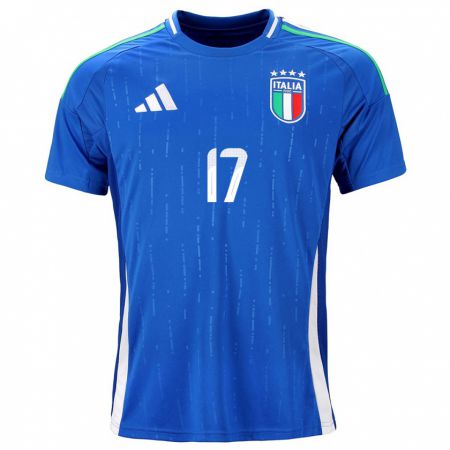 Kandiny Kinder Italien Gianluca Mancini #17 Blau Heimtrikot Trikot 24-26 T-Shirt Österreich